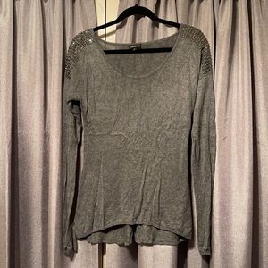 Studded Shoulder Express Long Sleeve
